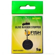 F-5003-M Стопор резиновый оливка, №М, (упак. 9 шт) (Fish Season)